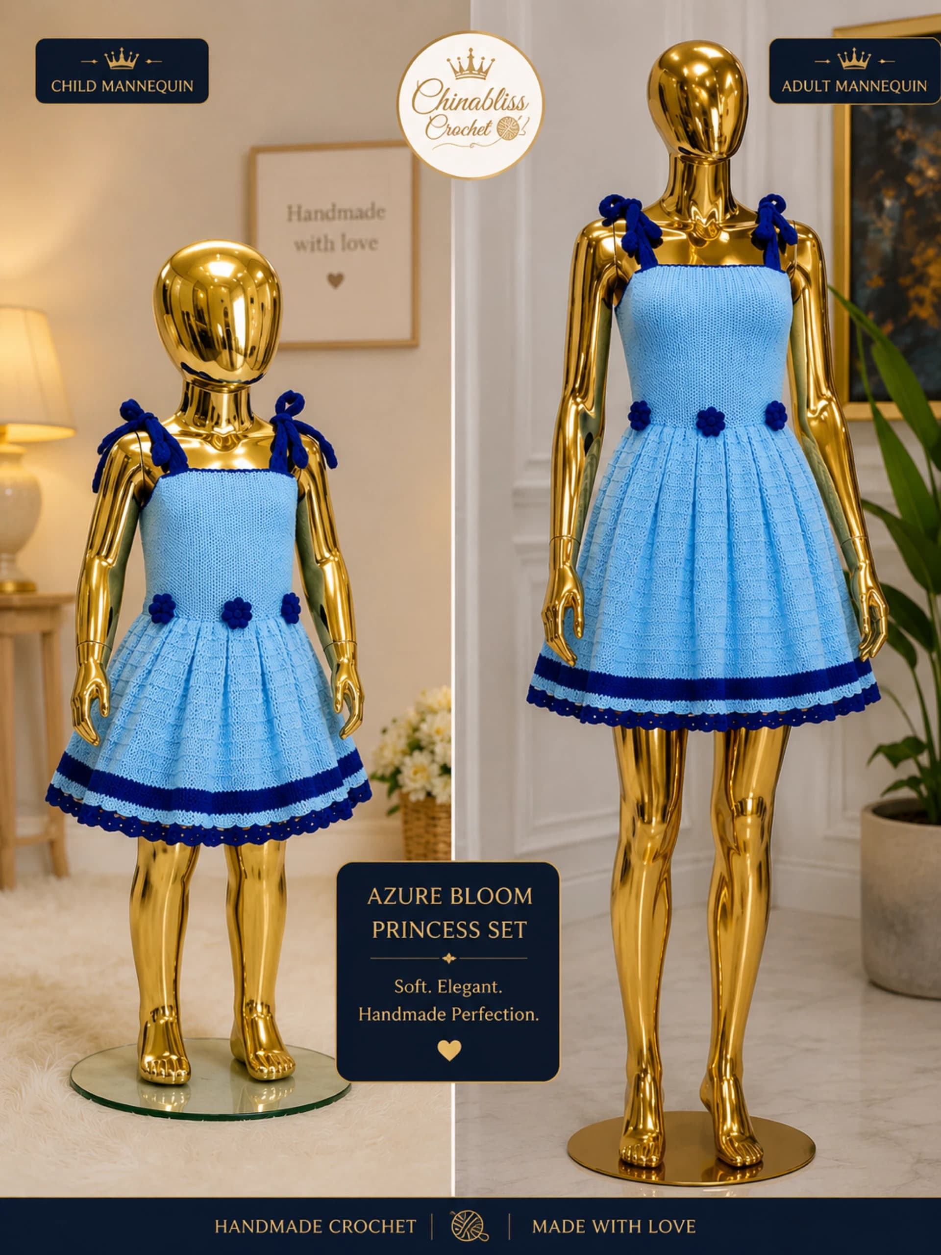 Azure Bloom Dress